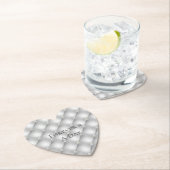 Silver Glam Diamond Wedding Kartonnen Onderzetters (Insitu)