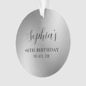 Silver Glam Foil 40e anniversaire Photo (devant)