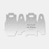 Silver Glam Glitter Gepersonaliseerd Bedankdoosjes (Uitgevouwen)