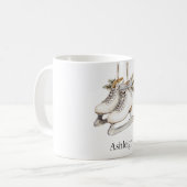 Silver Glam Ice Schaatsen Kerst Koffiemok (Voorkant links)