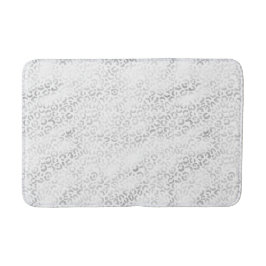 Silver Glam Leopard Print Badmat