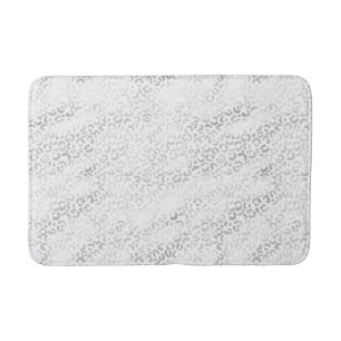Silver Glam Leopard Print Badmat