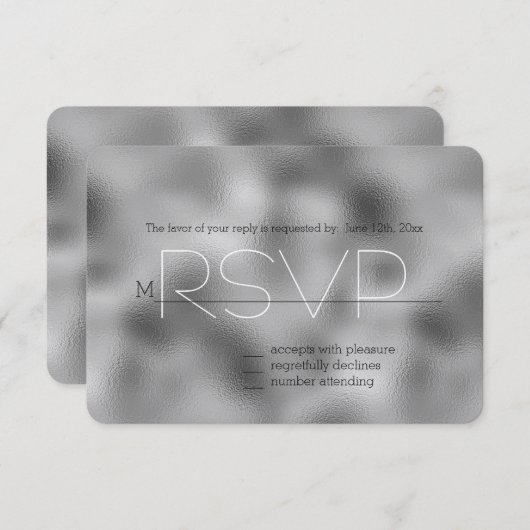 Silver Glam RSVP (Devant / Derrière)