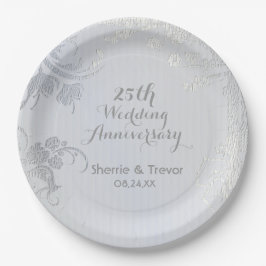 Silver Glimmer 25e Jubileum Papieren Bordje