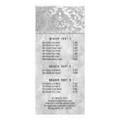 Silver Glimmer Damask Service Menu (Voorkant)