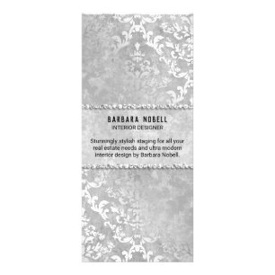 Silver Glimmer Damask Service Menu