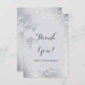 Silver Glimmer Floral Jubileum Bedankt (Voorkant / Achterkant)