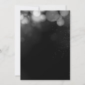 Silver Glitter 100th Birthday Invitation Card Kaart (Achterkant)