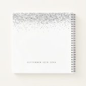 Silver Glitter 21ste verjaardag gastboek Notitieboek (Achterkant)