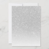 Silver Glitter 58th Birthday Invitation Kaart (Achterkant)