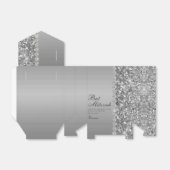 Silver Glitter Bat Mitzvah Bedankdoosjes (Uitgevouwen)