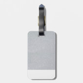 Silver Glitter Beagle Hondenliefhebbers Aangepast Bagagelabel (Achterkant verticaal)