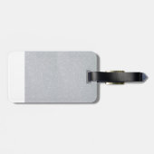 Silver Glitter Beagle Hondenliefhebbers Aangepast Bagagelabel (Achterkant horizontaal)