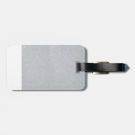 Silver Glitter Beagle Hondenliefhebbers Aangepast Bagagelabel (Achterkant horizontaal)