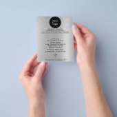 Silver Glitter Beauty Salon Flyer (Hand)