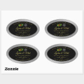 Silver Glitter Black Product Labels Ladybug Logo (Vel)