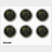 Silver Glitter Black Product Labels Ladybug Logo (Vel)