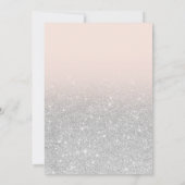 Silver glitter blush bedankt voor je eerste commun (Achterkant)