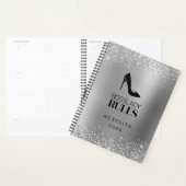 Silver Glitter Boss Lady Stiletto Logo Planner (Display)