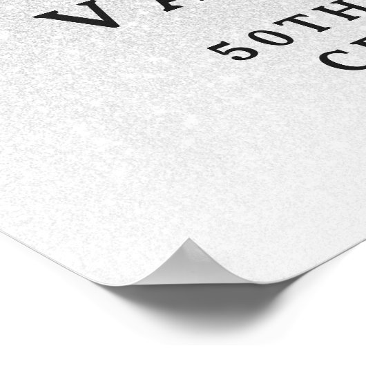 Silver Glitter Celebrate Custom Welcome Poster (Hoek)