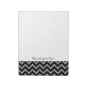 Silver Glitter Chevron Notitieblok (Gedraaid)