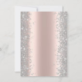 Silver Glitter Confetti Balloons 3rd Birthday Kaart (Achterkant)