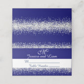 Silver Glitter Confetti en Royal Blue (Buitenkant ongevouwen)