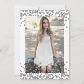 Silver Glitter Confetti foto Surprise Sweet 16 Kaart (Achterkant)