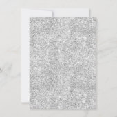 Silver Glitter Confetti Red Christmas Holiday Kaart (Achterkant)