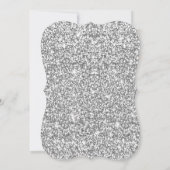 Silver Glitter Diamond Infinity Engagement Party Kaart (Achterkant)