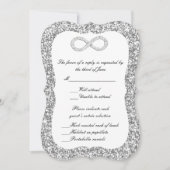 Silver Glitter Diamond Infinity Response Kaart (Voorkant)