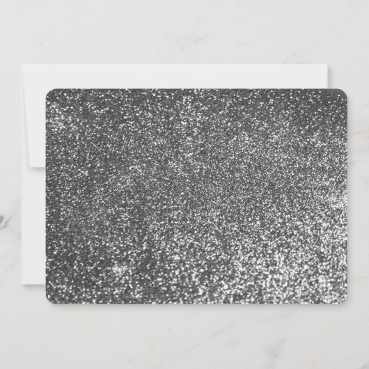 Silver Glitter Dress Elegant White Vrijgezellenfee Kaart (Achterkant)