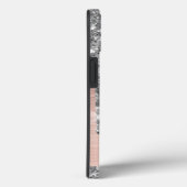 Silver Glitter Drift Roos Gold Metallic Monogram Case-Mate iPhone Case (Achterkant / Rechts)