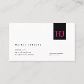 Silver Glitter Drift Signature Hot Pink Visitekaartje (Achterkant)