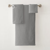 Silver Glitter Drift Sparkle Monogram Naam Bad Handdoek (Insitu)