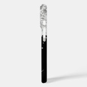 Silver Glitter Drips Black Glam-handtekening Case-Mate iPhone Case (Achterkant / Links)