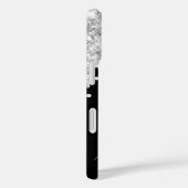 Silver Glitter Drips Black Glam-handtekening Case-Mate iPhone Case (Achterkant / Rechts)