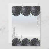 Silver Glitter Drips Black Rozen Sweet 16 Kaart (Achterkant)
