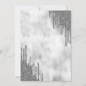 Silver Glitter Drips Martini Bow Vrijgezellenfeest Kaart (Achterkant)