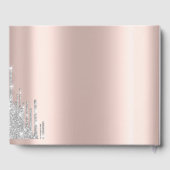 Silver Glitter Drips Roos Gold 80th Gastenboek (Achterkant)