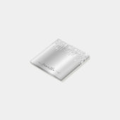 Silver Glitter Drips Shimmer Post-it® Notes (Schuin)