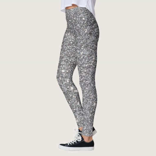 Silver Glitter Effect Leggings (Links)