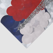Silver Glitter Eiffel Tower Red White! Tissuepapier (Detail)