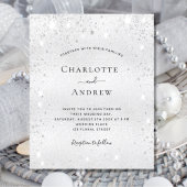 Silver glitter elegant bruiloft