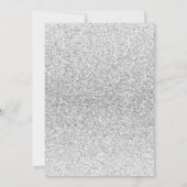 Silver Glitter ELEGANT CLASSY WEDDING Kaart (Achterkant)