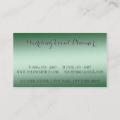 Silver Glitter Elegant Emerald Event Planner Visitekaartje