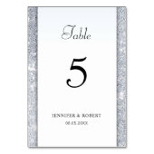Silver Glitter Elegant Hand Script Moderne Sjabloo Kaart (Achterkant)