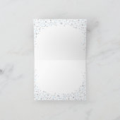 Silver Glitter en Blue Sprinkles Bedankt Card (Binnen)