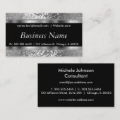 Silver Glitter en Elegant Silver Visitekaartje (Voorkant / Achterkant)