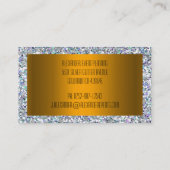 Silver Glitter en Gold Visitekaartje (Achterkant)
